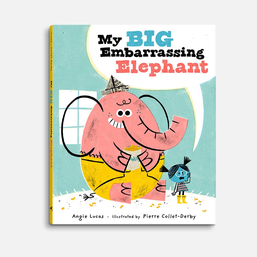 My Big Embarrassing Elephant is a clever and funny picture book about how one girl goes about hiding a very literal elephant in the room, only to discover she may not need to disguise it at all.